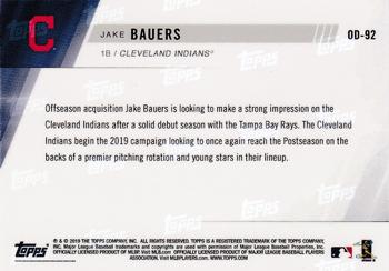 2019 Topps Now Road to Opening Day Cleveland Indians #OD-92 Jake Bauers Back