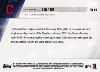 2019 Topps Now Road to Opening Day Cleveland Indians #OD-94 Francisco Lindor Back