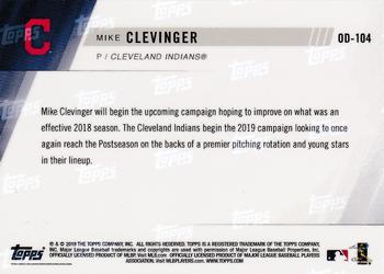 2019 Topps Now Road to Opening Day Cleveland Indians #OD-104 Mike Clevinger Back