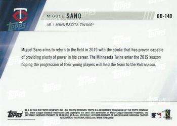 2019 Topps Now Road to Opening Day Minnesota Twins #OD-140 Miguel Sano Back