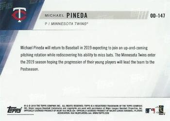2019 Topps Now Road to Opening Day Minnesota Twins #OD-147 Michael Pineda Back