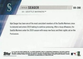2019 Topps Now Road to Opening Day Seattle Mariners #OD-200 Kyle Seager Back