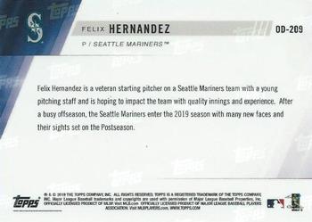 2019 Topps Now Road to Opening Day Seattle Mariners #OD-209 Felix Hernandez Back