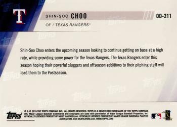 2019 Topps Now Road to Opening Day Texas Rangers #OD-211 Shin-Soo Choo Back