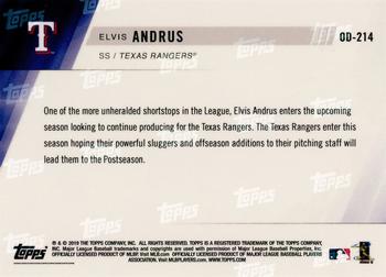 2019 Topps Now Road to Opening Day Texas Rangers #OD-214 Elvis Andrus Back