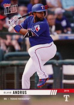 2019 Topps Now Road to Opening Day Texas Rangers #OD-214 Elvis Andrus Front