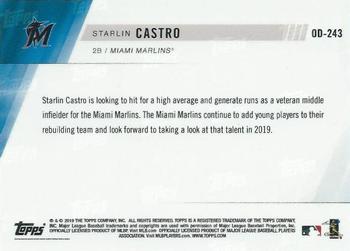 2019 Topps Now Road to Opening Day Miami Marlins #OD-243 Starlin Castro Back