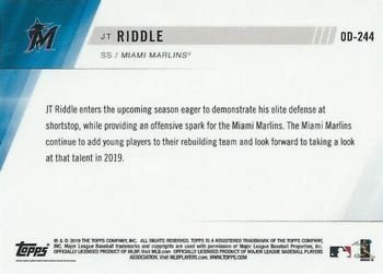 2019 Topps Now Road to Opening Day Miami Marlins #OD-244 JT Riddle Back