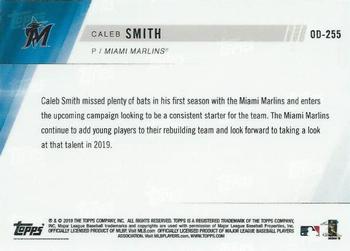 2019 Topps Now Road to Opening Day Miami Marlins #OD-255 Caleb Smith Back