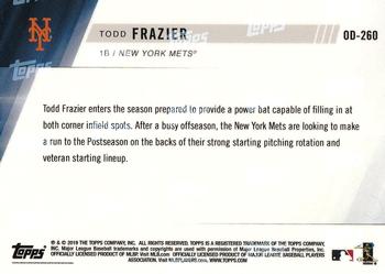 2019 Topps Now Road to Opening Day New York Mets #OD-260 Todd Frazier Back
