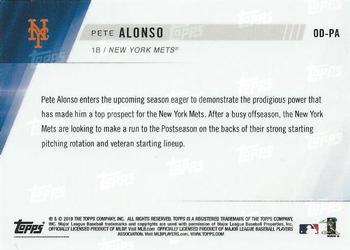 2019 Topps Now Road to Opening Day New York Mets #OD-PA Pete Alonso Back