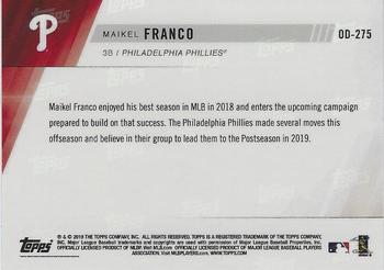 2019 Topps Now Road to Opening Day Philadelphia Phillies #OD-275 Maikel Franco Back