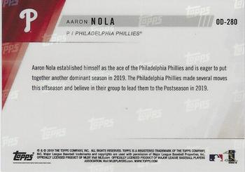 2019 Topps Now Road to Opening Day Philadelphia Phillies #OD-280 Aaron Nola Back