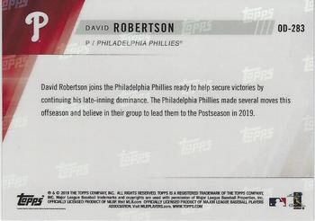 2019 Topps Now Road to Opening Day Philadelphia Phillies #OD-283 David Robertson Back