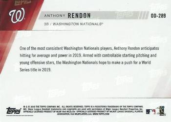 2019 Topps Now Road to Opening Day Washington Nationals #OD-289 Anthony Rendon Back