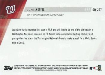 2019 Topps Now Road to Opening Day Washington Nationals #OD-297 Juan Soto Back