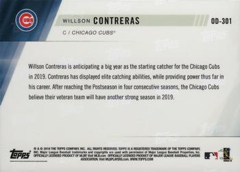 2019 Topps Now Road to Opening Day Chicago Cubs #OD-301 Willson Contreras Back