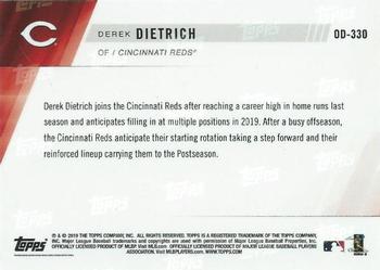 2019 Topps Now Road to Opening Day Cincinnati Reds #OD-330 Derek Dietrich Back