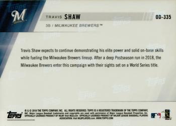 2019 Topps Now Road to Opening Day Milwaukee Brewers #OD-335 Travis Shaw Back