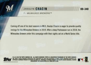 2019 Topps Now Road to Opening Day Milwaukee Brewers #OD-340 Jhoulys Chacin Back