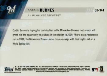 2019 Topps Now Road to Opening Day Milwaukee Brewers #OD-344 Corbin Burnes Back