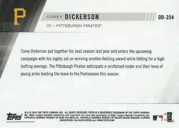 2019 Topps Now Road to Opening Day Pittsburgh Pirates #OD-354 Corey Dickerson Back
