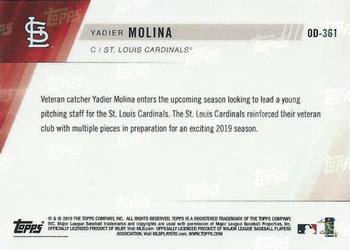 2019 Topps Now Road to Opening Day St. Louis Cardinals #OD-361 Yadier Molina Back