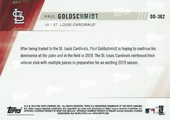 2019 Topps Now Road to Opening Day St. Louis Cardinals #OD-362 Paul Goldschmidt Back