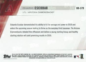 2019 Topps Now Road to Opening Day Arizona Diamondbacks #OD-379 Eduardo Escobar Back