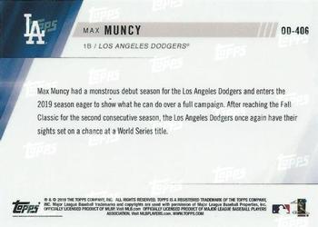 2019 Topps Now Road to Opening Day Los Angeles Dodgers #OD-406 Max Muncy Back