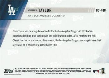 2019 Topps Now Road to Opening Day Los Angeles Dodgers #OD-409 Chris Taylor Back