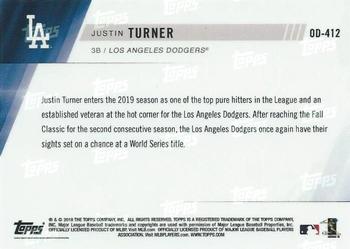 2019 Topps Now Road to Opening Day Los Angeles Dodgers #OD-412 Justin Turner Back