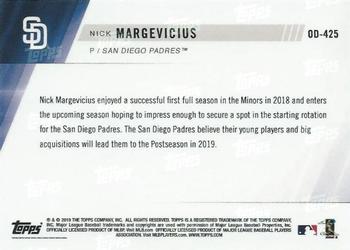 2019 Topps Now Road to Opening Day San Diego Padres #OD-425 Nick Margevicius Back