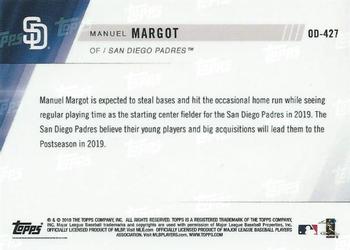 2019 Topps Now Road to Opening Day San Diego Padres #OD-427 Manuel Margot Back
