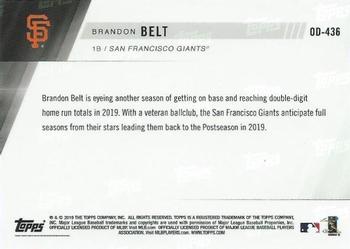2019 Topps Now Road to Opening Day San Francisco Giants #OD-436 Brandon Belt Back