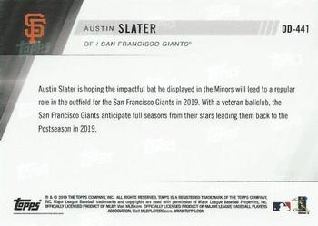 2019 Topps Now Road to Opening Day San Francisco Giants #OD-441 Austin Slater Back
