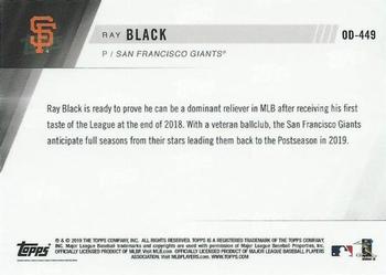 2019 Topps Now Road to Opening Day San Francisco Giants #OD-449 Ray Black Back