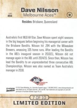 2018-19 Choice Australian Baseball League #84 Dave Nilsson Back
