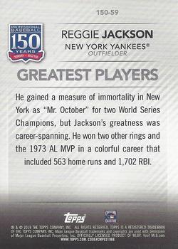 2019 Topps - 150 Years of Professional Baseball Green #150-59 Reggie Jackson Back