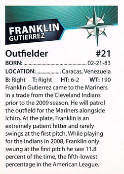 2009 Pepsi Seattle Mariners Kids Night #NNO Franklin Gutierrez Back