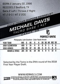 2018 Choice Cedar Rapids Kernels Update #35 Michael Davis Back