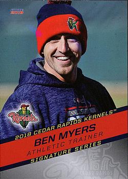 2018 Choice Cedar Rapids Kernels #30 Ben Myers Front