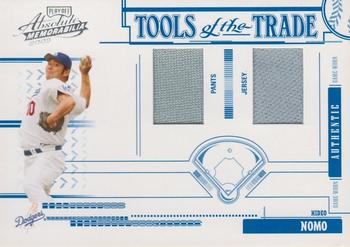 2005 Playoff Absolute Memorabilia - Tools of the Trade Swatch Double #TT-10 Hideo Nomo Front