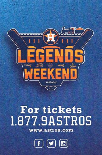 2016 Houston Astros Legends Weekend Photocards #NNO Charlton Jimerson Back