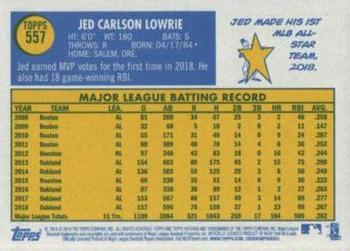 2019 Topps Heritage - Black Border #557 Jed Lowrie Back