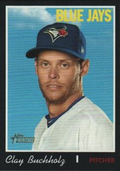 2019 Topps Heritage - Black Border #572 Clay Buchholz Front