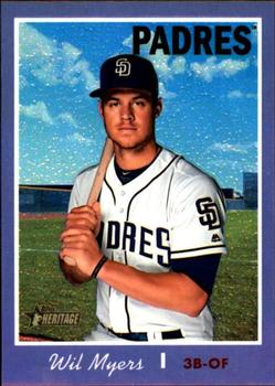 2019 Topps Heritage - Chrome Purple Refractor #THC-494 Wil Myers Front