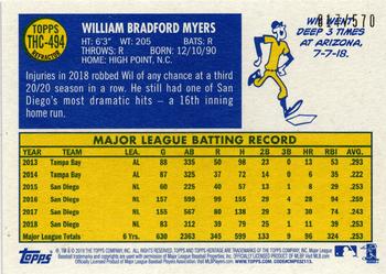 2019 Topps Heritage - Chrome Refractor #THC-494 Wil Myers Back