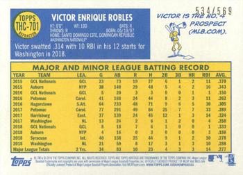 2019 Topps Heritage - Chrome Refractor #THC-701 Victor Robles Back