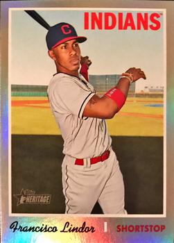 2019 Topps Heritage - Silver Metal #401 Francisco Lindor Front